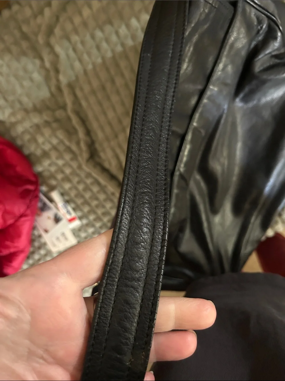 kate spade Black Leather Satchel with Gold Tone Hardware